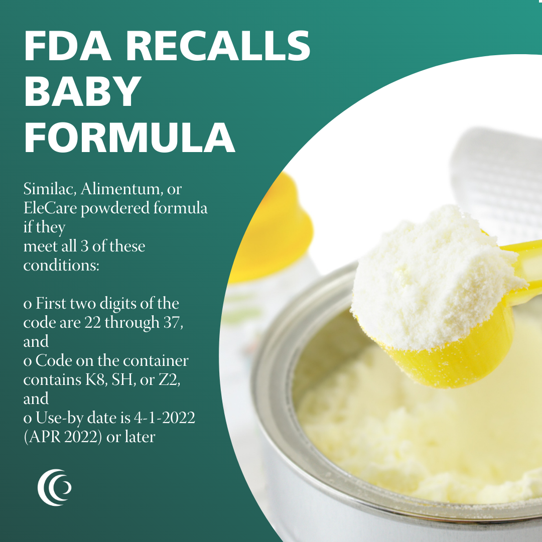 FDA Recalls Baby Formula